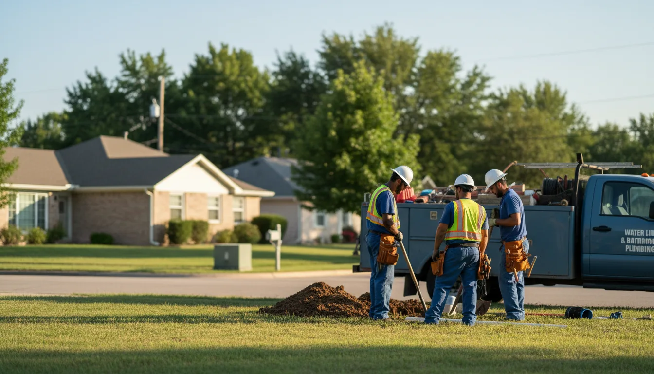 Residential water line and bathroom plumbing service in Somers, IA